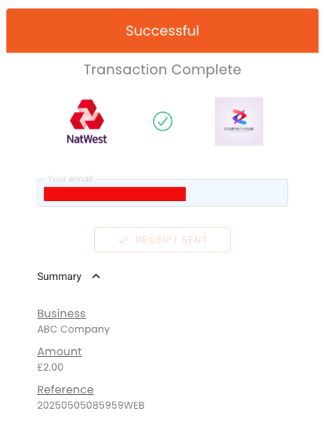 fumopay Sends Customer Email Receipt
