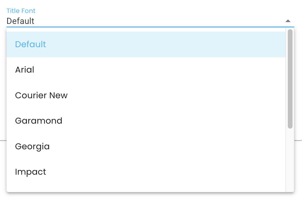 Font Selection