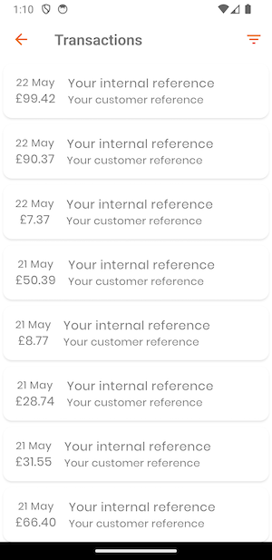 Transaction List